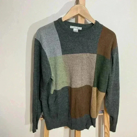Geoffrey Beene Men’s Sweater Block design soft and stretchy Men’s Long sleeve Sw - Picture 1 of 6